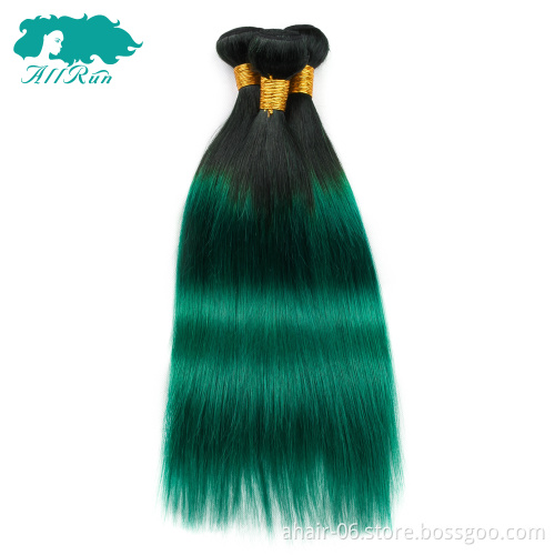 TB/Green color human hair, straight TB/Green hair bundles